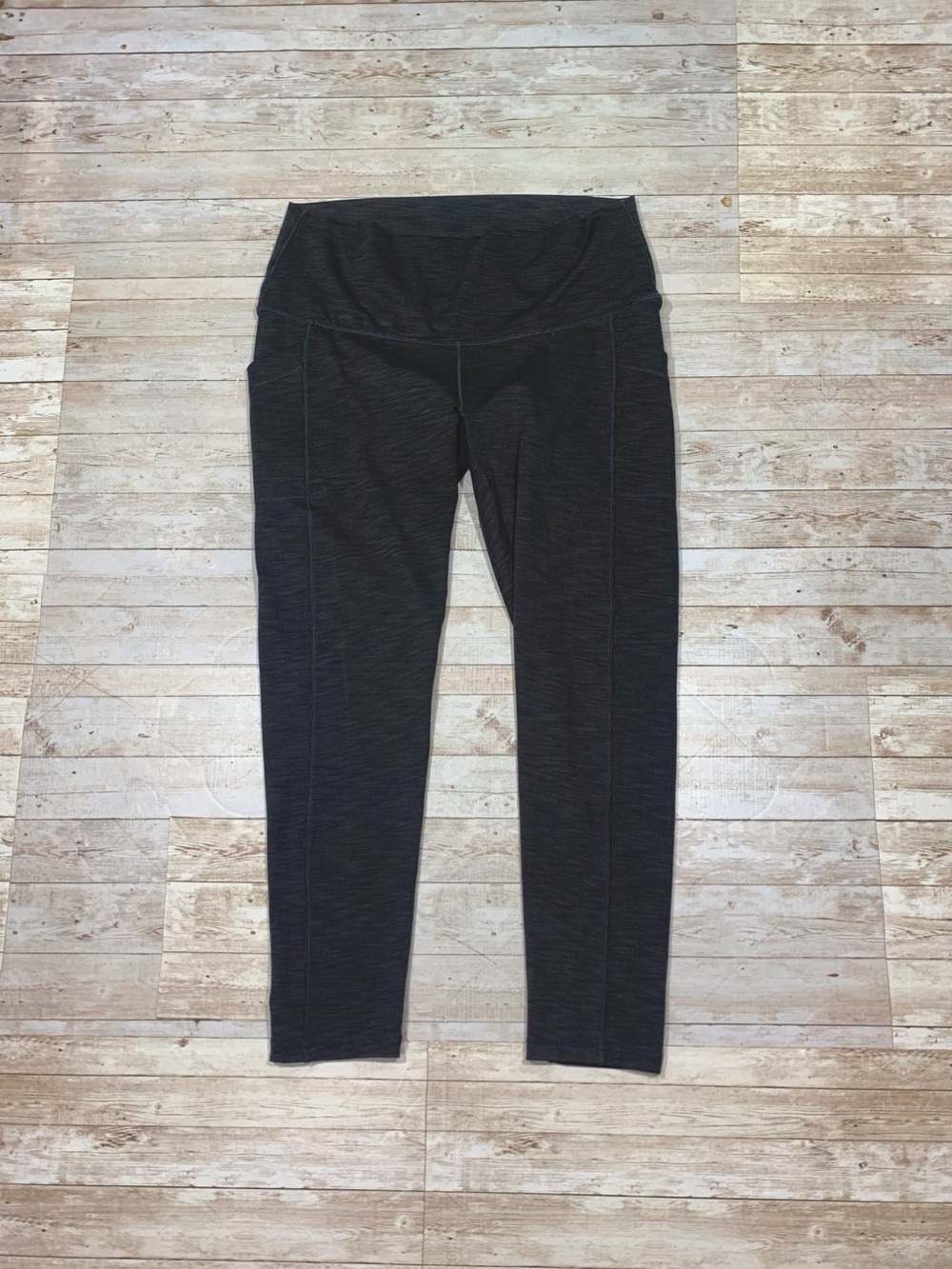 Prana leggings size 1X heather gray pockets 25”
